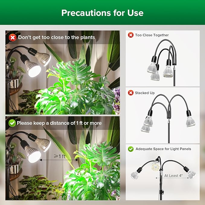 SANSI Upgraded 90W Grow Light with Adjustable Tripod Stand 5000K 660nm Full Spectrum 700W Equiv. LED Floor Plant Light for Indoor Plants Grow Lamp with Replaceable Bulbs for High PPFD Growing