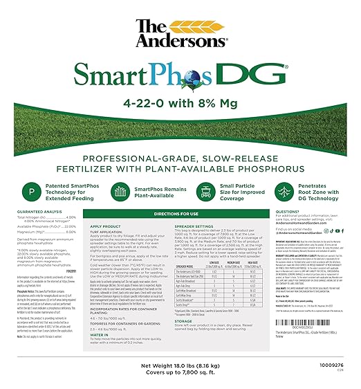 The Andersons SmartPhos DG 4-22-0 Profesisonal-Grade Fertilizer (18lbs.)