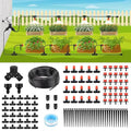 Locked - Connect Drip Irrigation Kit 98ft Garden Drip Irrigation System Automatic Micro Watering System with 4/7 inch Tubing Hose with Misting Nozzle Emitters for Garden Bed Patio Greenhouse