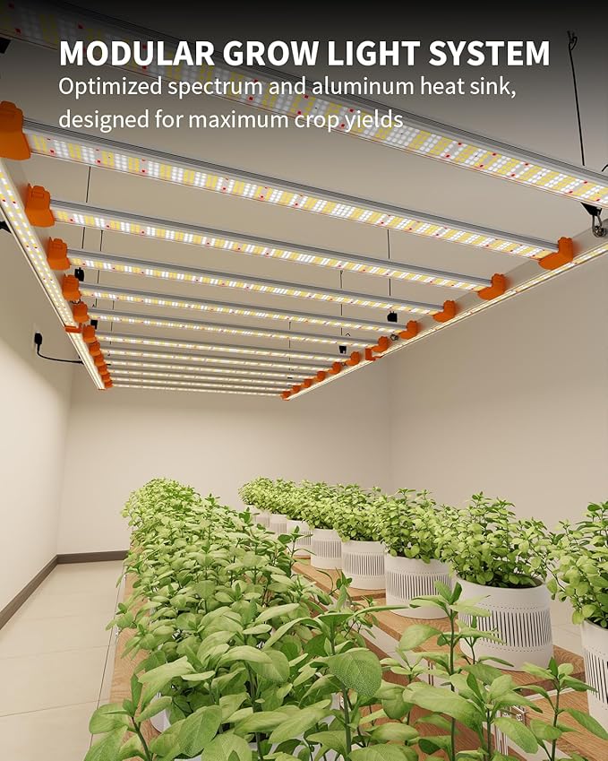 Grow Light LED Modular 720W Grow Lights for Indoor Plants Full Spectrum Seed Starting Seedlings Vegetable Scalable &amp Linkable Daisy Chain Dimmable 5x5ft Plant Light