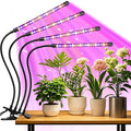4 Head LED Plant Grow Light Full Spectrum Clip on Plant Growing Light with Red Blue Yellow Beads 10 Brightness Levels 3 Light Modes 3/9/12H Auto TimerSuitable for Indoor Plants