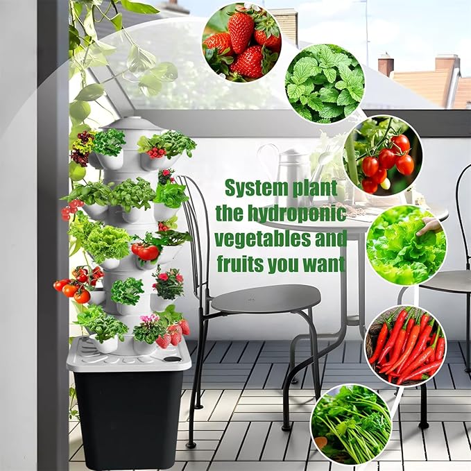 Hydroponics Growing System Smart Garden Vegetable Plant Kit Plants Germination Kit Indoor Vertical Tower System Vertical Tower Planters