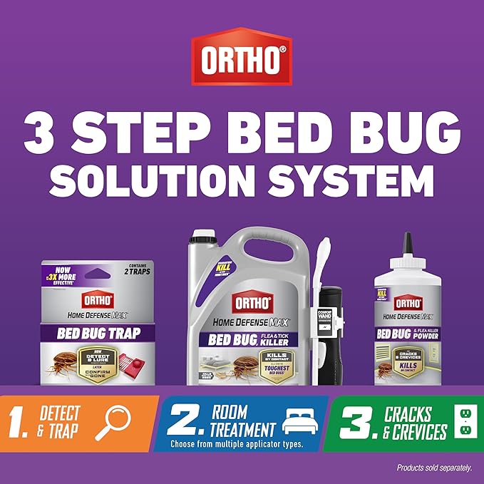 Ortho Home Defense Max Bed Bug Flea &amp Tick Killer with Comfort Wand – Also Kills Bed Bug Eggs Ready-to-Use Indoor Pest Control Spray 1 gal.