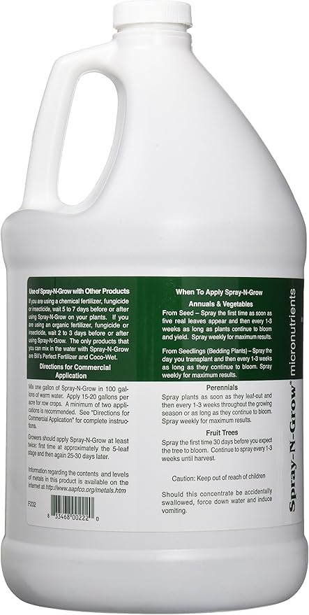 Spray-N-Grow SPSNG 1 gal Nutrient White