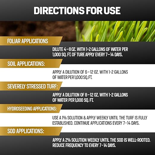 64oz 20% Humic Acid for Lawn - Covers 10000 sq ft Humic20 Soil Amendments Ideal Soil Conditioner for Lawns Promotes Aeration &amp Better Structure for Stronger Roots &amp Healthy Grass Growth