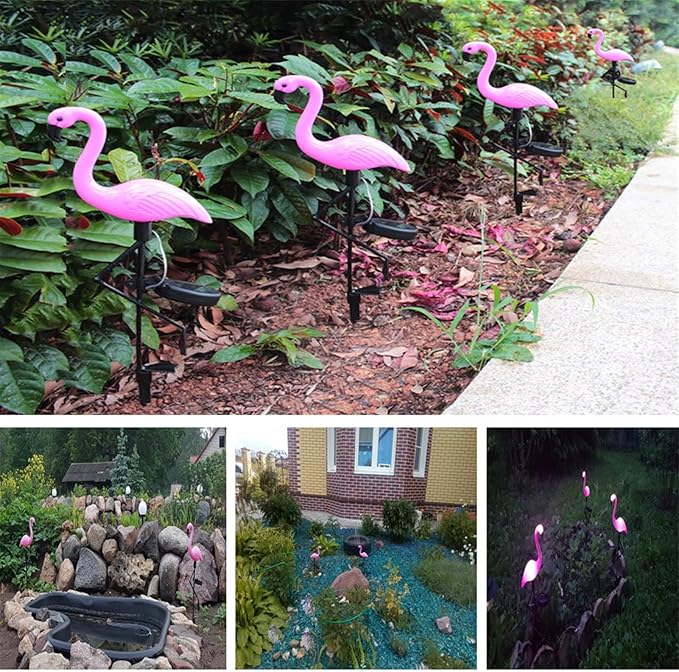 Plant Growing Lamps LED Solar Flamingo Garden Light Simulated Lawn Lamp Waterproof Solar Led Lights Outdoor for Garden Patio Decoration Lighting