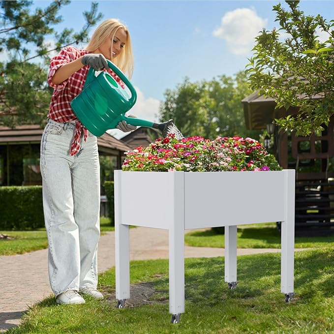 EFU Outdoor Garden Raised Bed Planter Box for Vegetables and Flowers (438B)
