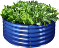 17 Tall 42 Round Blue Raised Garden Bed Kit Galvanized Metal Raised Garden Beds Outdoor for Vegetables Flowers3.5 * 3.5 * 1.4FtCobalt Blue