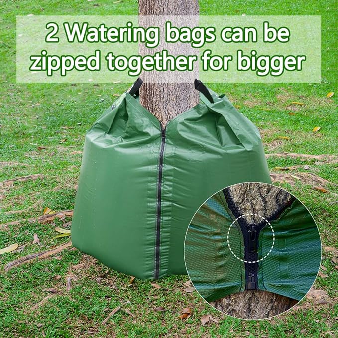 10 PCS 20 Gallon Tree Watering Bags Reusable Heavy Duty Slow Release Tree Irrigation System for Trees Premium PVC Tree Drip Irrigation Bags