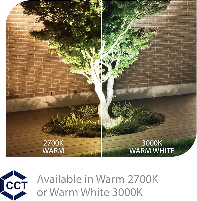 WAC Landscape Lighting LED 12V Small Size Accent Light with Adjustable Beam Angle and Integral Brightness Control 50-420 Lumens 3000K Warm White Built-in LED in Bronze
