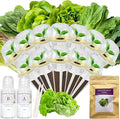 Salad Greens Seed Pod Kit for AeroGarden iDoo Ahopegarden MUFGA with Red/Green Romain/American Fast/Buttercrunch/Parris Island Lettuce Spinach - Compatible with All Garden (12-Pod)
