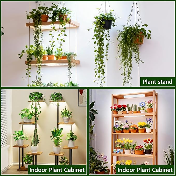 Grow Lights for Indoor Plants Full SpectrumHigh PPFD 1920LEDs Plant Lights with 4/8/12/16/20H Timer Flexible Series &amp Parallel Connection for Indoor Growing(10 Pack)