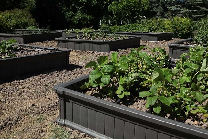LIFETIME 60069 Raised Garden Bed Kit 4 x 4' Brown