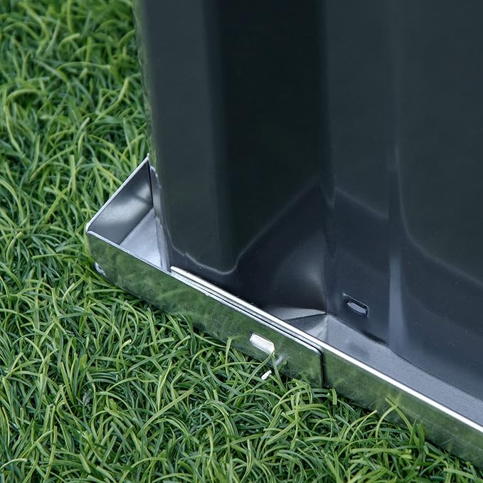8.5' x 3' x 1' Raised Garden Bed Galvanized Metal Planter Box for Vegetables Flowers Herbs Dark Gray