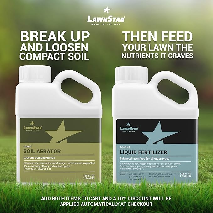 Balanced 16-4-8 Nutrient Liquid Fertilizer (1 Gallon) - Premium Lawn Food NPK with Added Seaweed Extract Treats Common Deficiencies Safe for All Grass Types