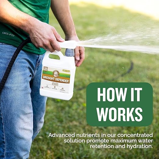 Turf Titan 360 4 Step Lawn Care Bundle: Lawn Fertilizer Lawn Aerator Soil Conditioner &amp Drought Protection Each with Hose End Sprayer - Ultimate Kit for Year-Round Turf Grass Vitality Refill