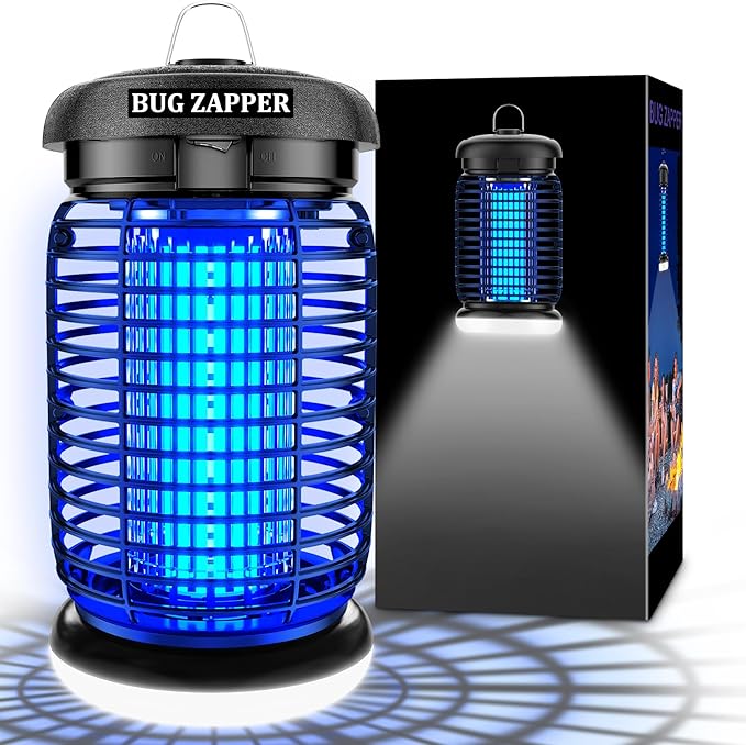 Bug Zapper Outdoor Mosquito Zapper with LED Light Fly Zapper Outdoor Indoor Insect Zapper Electric Fly Traps Plug in Mosquito Killer for Patio Yard