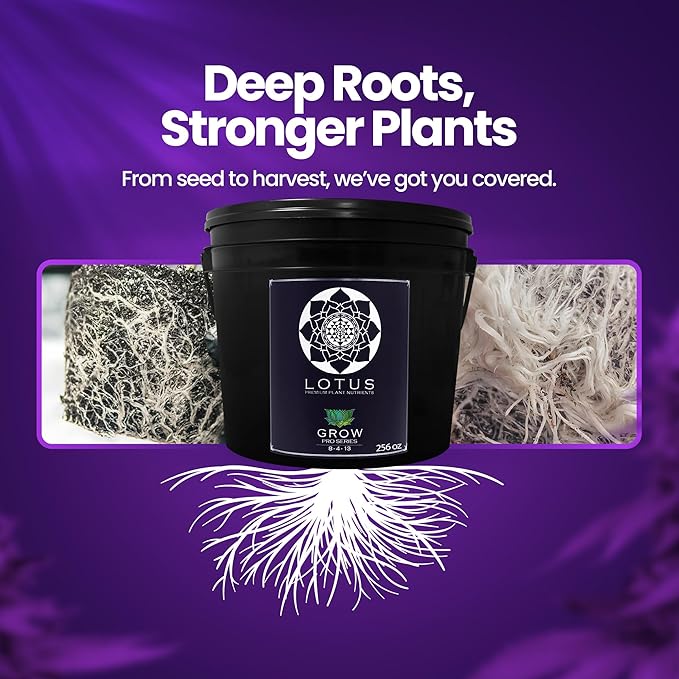 Grow Pro Series - Hydroponic Plant Nutrients and Fertilizer Water Soluble Plant Food - Massive Roots Made for Coco Coir Hydro &amp Soil Enhances Flowering &amp Fruiting Indoor &amp Outdoor Gr