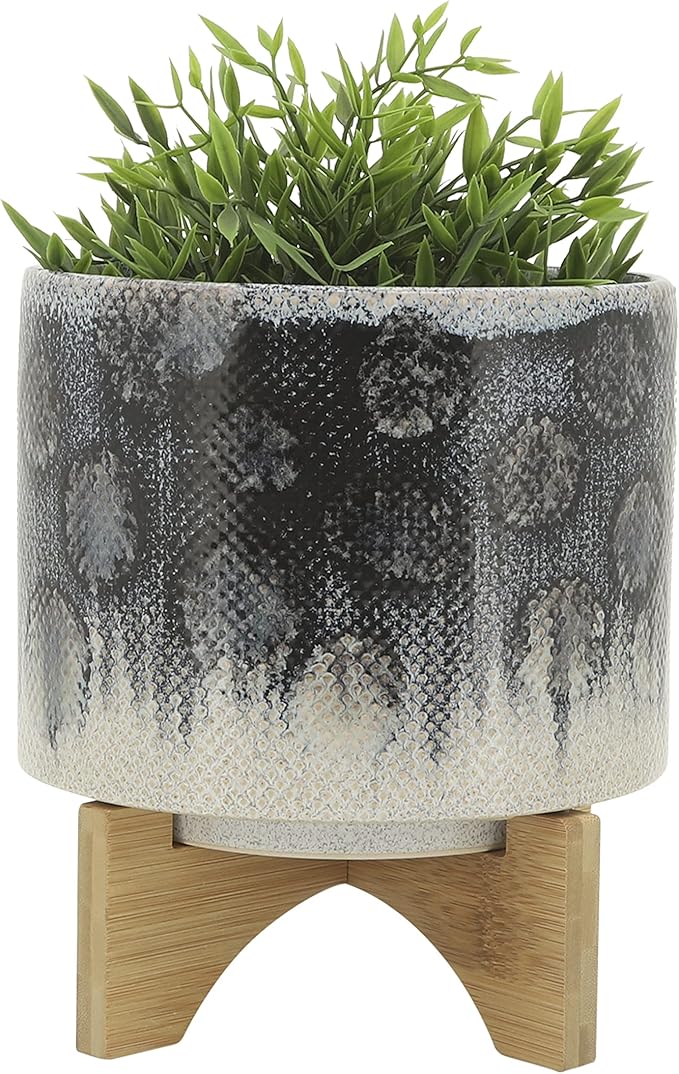 Generic  8 Snakeskin Planter W Stand Blue