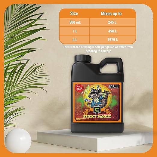 Cronk Nutrients Sticky Bandit Plant Food Carbohydrate – Boost Plants Flavour and Resin Production – Suitable for Soil Soilless and Hydroponic – Increase Aroma and Taste 500mL