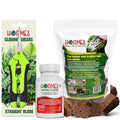 Hormex Rooting Powder #8 Grow Cubes Shears Combo - Rooting Hormone for Semi-Hardwood Plants &amp Medicinal Cuttings | Root Starter Cubes for Cloning Plants | Precision Straight-Blade Shears (50 Plu