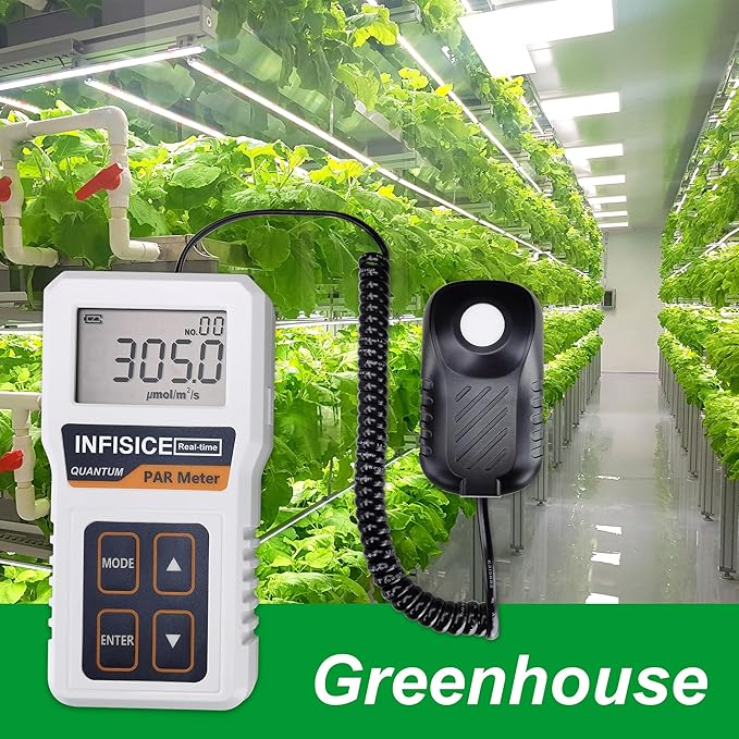 Quantum PAR Meter - Upgraded: High Precision Grow Light Meter Indoor Plants Meter Good for Growing droseras and All Indoor Plants