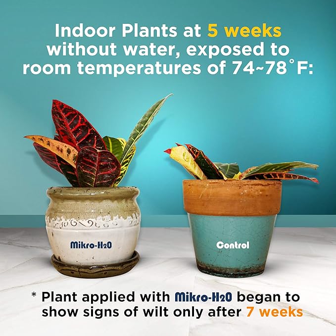 Mikro-H2O Plant Probiotics. Boost Plant Health and Growth. Enhance Water Retention in Roots &amp Soil. Good for Droughts Water Shortages (4 oz)