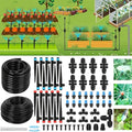 177FT Drip Irrigation Kit – 2026 New Quick-Connect Micro Irrigation System with 46FT 1/2'' Tubing Locking Nozzle Emitters Adjustable Misting Sprayers for Gardens Lawns Raised Beds and Greenhouses