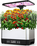 Hydroponic TowerHydroponics Growing System8 Pods Indoor Herb Garden KitSmart Garden Plant Germination Kit with LED Grow Light2.5L Water TankAPP &amp WiFi ControlledHeight Adjustable