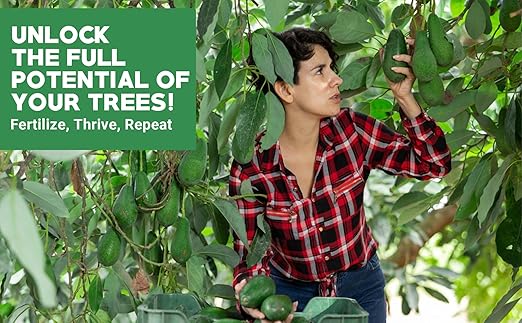 Avocado &amp Citrus Tree Fertilizer for Indoor &amp Outdoor Plants | Quick-Release Nitrogen - Citrus Fertilizer (3 Quarts)