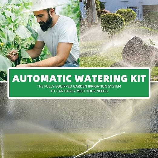 BESPORTBLE Automatic Drip Irrigation Kit 15m DIY Garden Watering System Micro Drip Irrigation for Outdoor Plants Greenhouse Lawn Misting Sprinkler