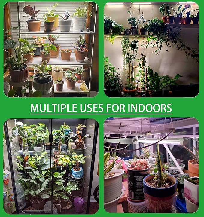 Plant Lights for Indoor Plants Full Spectrum Growing Lamps for Indoor Plants Auto On &amp Off Timer 10 Dimmable Levels Grow Light Strip for Hydroponic Succulent Seedling (2 Strips x 2pcs)