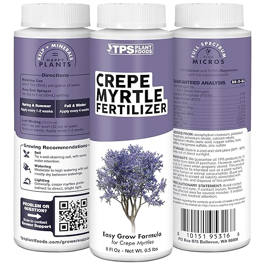 Crepe Myrtle Fertilizer Complete Liquid Crepe Myrtle TreePlant Food 32 oz (1 Quart)