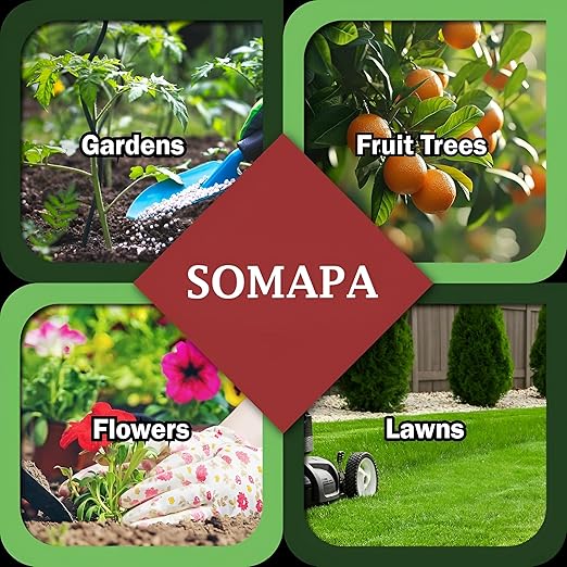 Somapa Organic Mustard Cake Powder (100% Pure) - Natural Plant Food Fertilizer for All Plants | Rich in Nitrogen | Soil Conditioner for Home Gardens Potted Plants &amp Lawns 900g Resealable Pack