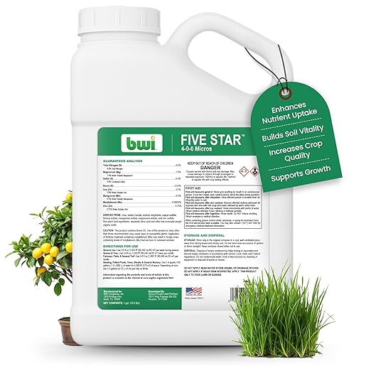 4-0-0 Micro Liquid Nitrogen Fertilizer - Fast Absorption for Ag/T&ampO Use - Urea-Based Plant Fertilizer with 7 Chelated Micronutrients (Magnesium Iron &amp More) + Yucca Kelp Humic Acid - 1 Gal