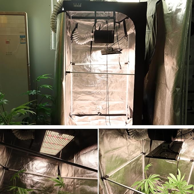 MA1200 Grow Light Full Spectrum 120 Watt Dimmable Plant Light Panel LED Grow Light for Seed Starting Vegetables Bloom Hanging Growing Lamp for 2x2/3x3 Grow Tent