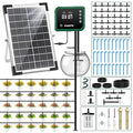 8W Solar Drip Irrigation System for Gardens DIY Automatic Drip Kit Supports Watering 30 Pots Includes 35m Drip Hose and 30 Emitters Suitable for Gardens/Greenhouses/Outdoor Irrigation Timer