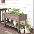 Aivituvin Raised Garden Bed Elevated Wood Planter Box with Legs Stand for Backyard Patio Balcony w/Bed Liner for Vegetables Flower Herb