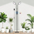 Dual Head Grow Light for Indoor Plants Full Spectrum Floor Standing Plant Light Remote Control &amp 4/8/12/18H Timer 3 Modes 10 Dimmable Levels Stable Base for Tall Plants Succulents Herbs Black
