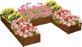 Outsunny 7.5x7.5ft DIY Raised Garden Bed Large Wooden Planter Box with 5 Compartments for Outdoor Plants Vegetables Flowers Herbs Easy Assembly Brown