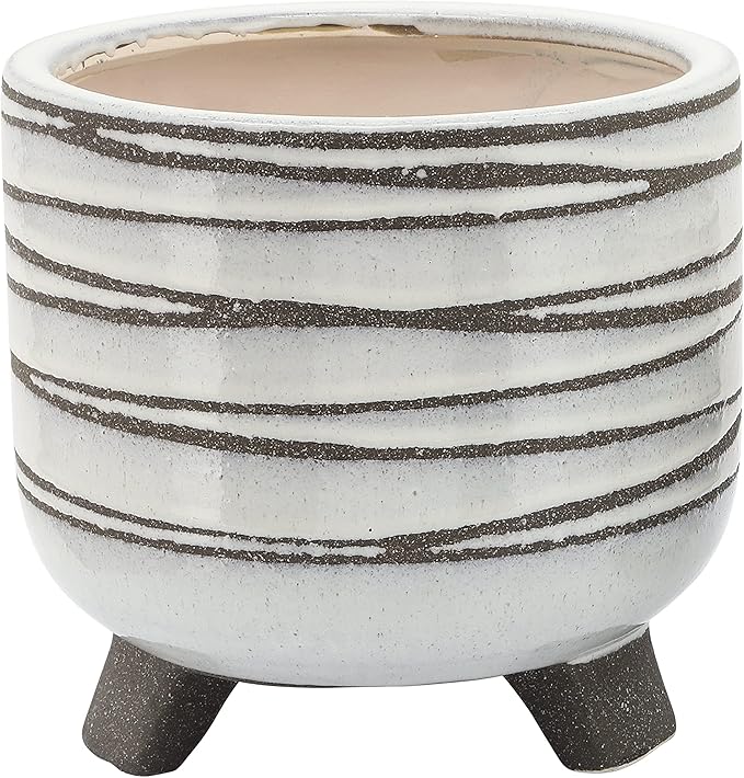 S2 Ceramic 68 Footed Planter White