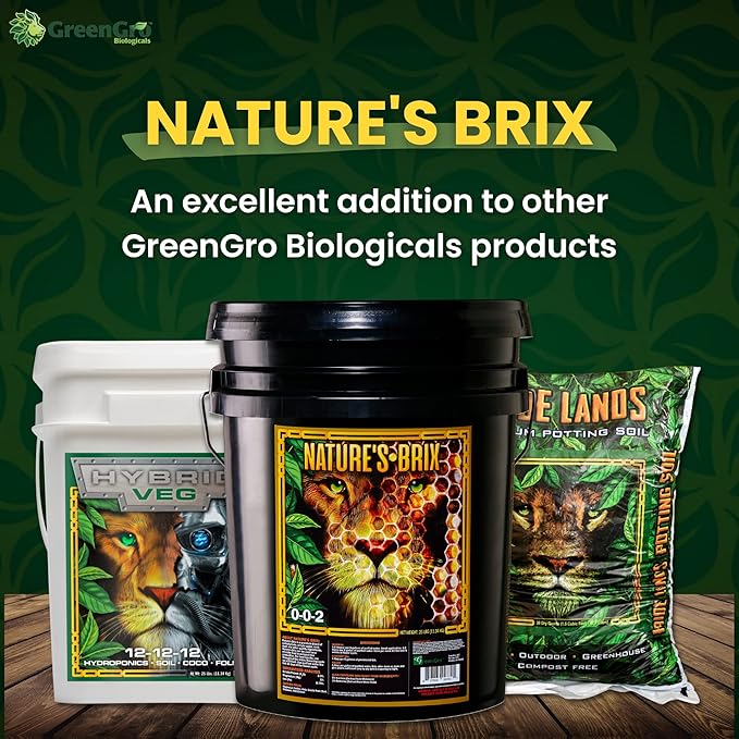 GreenGro Nature’s Brix 0-0-2 Premium Plant Food for All Gardening Methods Increases Brix Levels and Resin Production (5 lb)