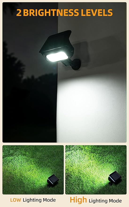 ROSHWEY Solar Landscape Spot Lights Spotlights Outdoor Waterproof with 2 Brightness Mode Landscape Lighting Solar Lights for Garden Yard Pathway (Cool White 10 Pack)