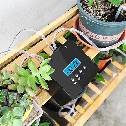 Plant Watering Devices 20 Potted Indoor Houseplants Support Plant Watering Devices Auto Drip Irrigation Kit Programmable Water Timer