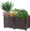 23.6''x11.8''x13.8'' Raised Garden Bed Elevated Planter Box with Self-Watering System Plants Garden Boxes for Flowers Vegetables Herbs