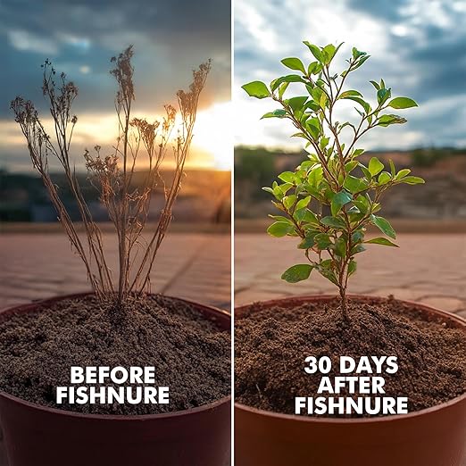 Fishnure - Humus Fish Compost Fertilizer for Indoor Plants Outdoor Houseplant Fertilizer Supports Natural Production of Plant Food for Houseplants Gardening Essentials Gardener Gifts 8 lbs