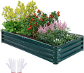 Devoko 6 x 3 x 1 FT Raised Garden Beds Outdoor Galvanized Planter Box Metal Raised Beds for Flower Vegetables Herb