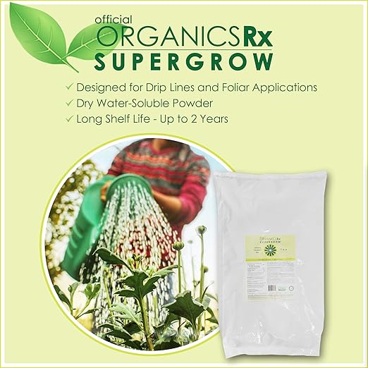 Supergrow 7-6-6 Fertilizer Powder for Plants/Gardening 50lb - Water-Soluble Powder Grow Bigger Yields - Ideal for All Vegetables Fruits Flowers or Trees