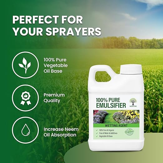 Nature’s Will Pure Organic Emulsifier - 100% Pure Natural Wetting Agent | Vegetable Oil Base | Premium Quality (1 Gallon)