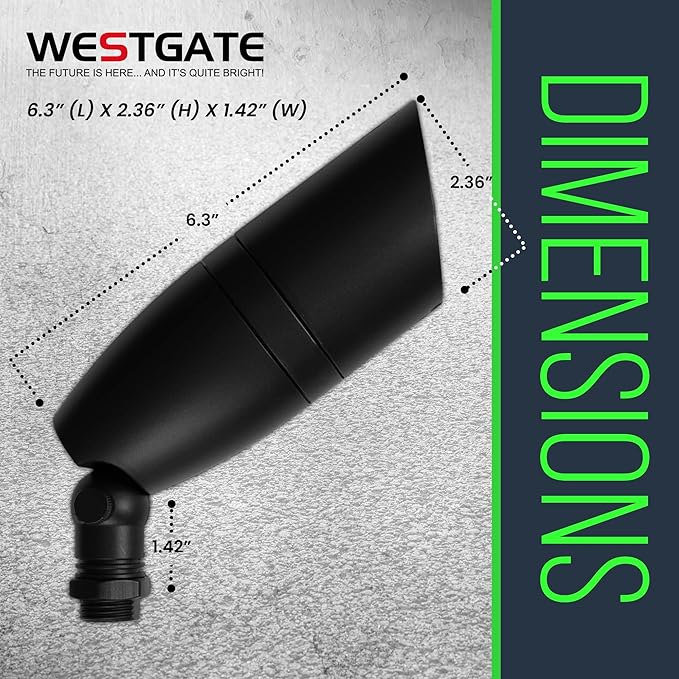 Westgate LED Spot Light - Black Finish 3CCT Selectable 12-24V Deck Driveway Landscape Recessed Lighting Can Lights Pot Lights Outdoor Dimmable High Hats Garden Patio Accent.